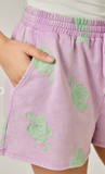Washed Embroidery Terry Short