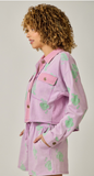 Embroidery Mixed Wash Jacket