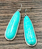 Western Turquoise Earrings - 2.2"