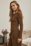 Fitted Ribbed Long Sleeve Top