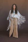 Western Showstopper Fringe Top - Oat
