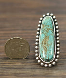 750173, 2.6" Turquoise, Brass Adjustable Ring