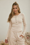 Fitted Ribbed Long Sleeve Top