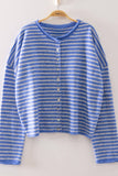 Button Down Stripe Sweater