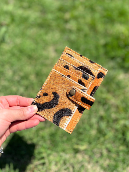 Leopard cowhide wallet 