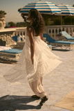 Ruffled Lace Flyaway Maxi Cami Top