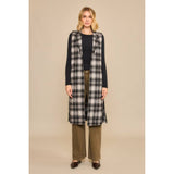 Plaid Long Vest Jacket