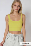NS7801 - Chevron Ribbed Crop Top