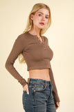 Comfy Casual Fitted Crop Knit Top