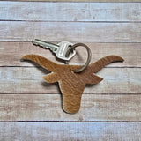 Cowhide Bull Keychain - Genuine Hair