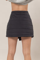 Puffer Mini Asymmetrical Skirt