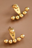 18K Gold Plated Waterproof Stainless Steel Stud Earrings - 6898