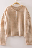 Button Down Stripe Sweater