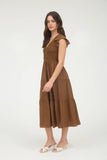 FLUTTER SLEEVE MAXI DRESS