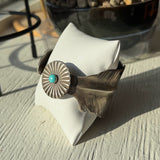 Turquoise Feather Cuff