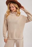 LOOSE FIT TURTLENECK KNIT SWEATER