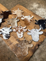 Cow Cowhide Keychain 