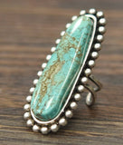 750173, 2.6" Turquoise, Brass Adjustable Ring