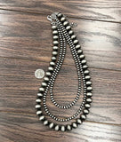 Navajo Bead 3-strand Necklace - 24"