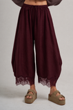 Lace Trim BALLOON LEG PANT