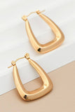18K Gold Plated Waterproof Stainless Steel Hoop Earrings - 7104