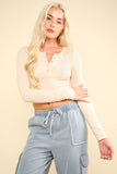 Comfy Casual Fitted Crop Knit Top