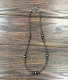Polished Bead Navajo Necklace - 22"