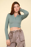 Comfy Casual Fitted Crop Knit Top