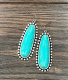 Turquoise Earrings - 2.5"