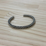 Solid Sterling Silver Rope Cuff Bracelet