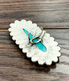 750301, Turquoise, Brass Adjustable Ring