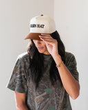 Cabin Hat - Midwest Unisex Trucker Hat Brown, Black, & Cream