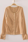 Lace Sleeve Ribbed Top