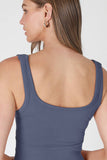 NS7801 - Chevron Ribbed Crop Top