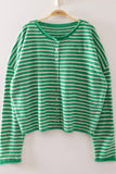 Button Down Stripe Sweater