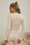 Fitted Ribbed Long Sleeve Top