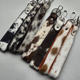 Cowhide Long Keychain - Genuine Cowhide