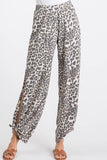 Leopard Split Ankle Pants