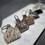 Cowhide Tag Keychain - Genuine Hair