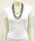 Navajo Bead 3-strand Necklace - 24"