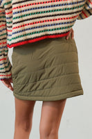 Puffer Mini Asymmetrical Skirt