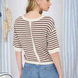 Sleeveless Knit Stripe Top