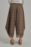 Flowy Plaid Wide Leg Balloon Pants
