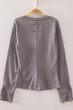 Lace Sleeve Ribbed Top
