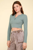 Comfy Casual Fitted Crop Knit Top