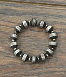 Rondelle Western Bead Stretch Bracelet - 12mm