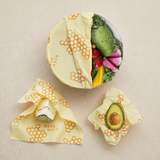 Reusable Beeswax Food Wraps 3 Pack