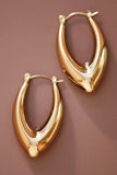 18K Gold Plated Waterproof Stainless Steel Hoop Earrings - 7636