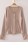 Lace Sleeve Ribbed Top