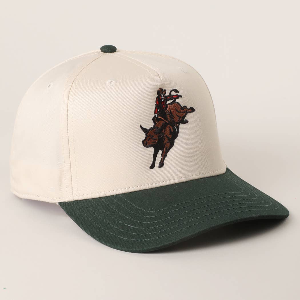 Rodeo Bull Rider Embroidered Trucker Hat – Moon Child Collective